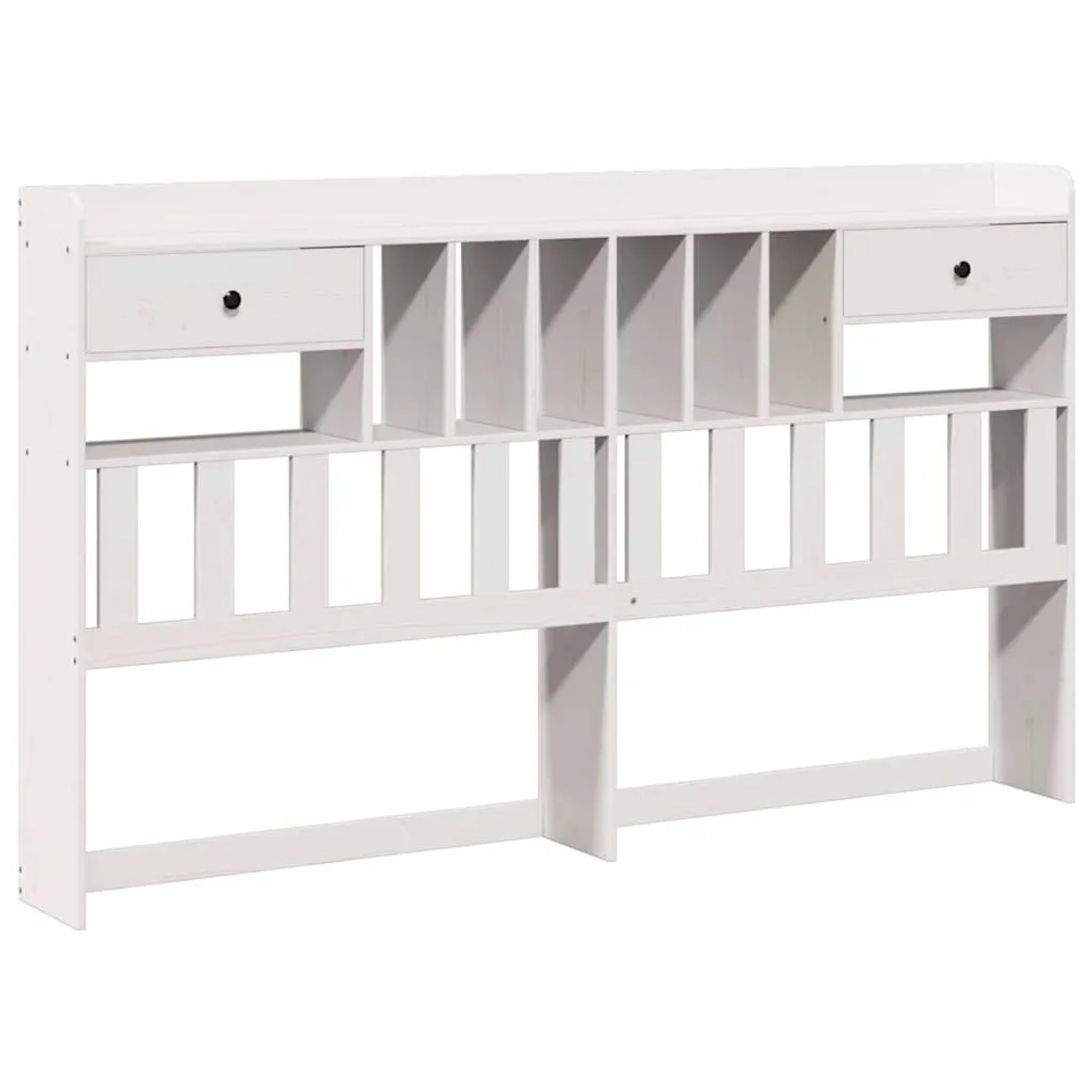vidaXL Kopfteil mit Stauraum Weiß 180 cm Massivholz Kiefer 855503
