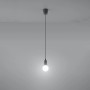 Graue Sollux Lighting Hängeleuchte Diego 1 mit E27 Fassung für Lampen & Leuchten.
