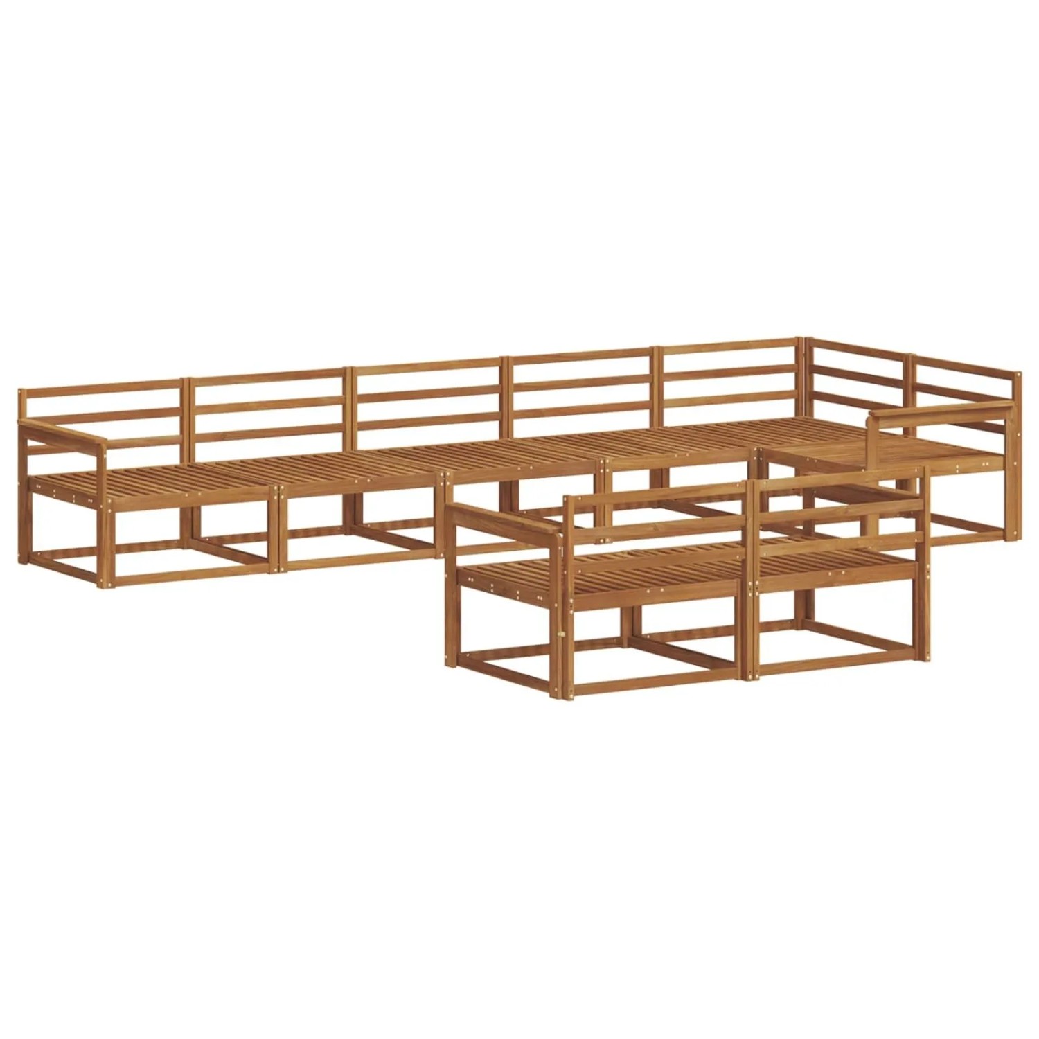 vidaXL Outdoor-Sofagarnitur 8-Tlg Natur Massivholz Akazie 3367742