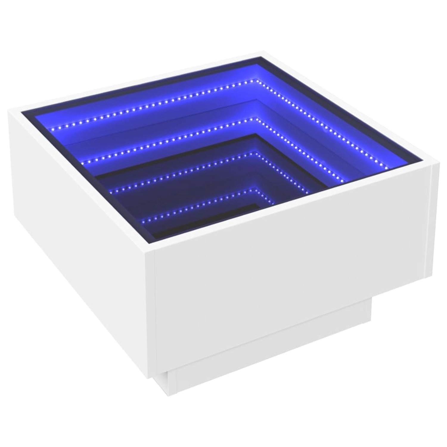 vidaXL LED-Couchtisch Weiß 50x50x30 cm Holzwerkstoff 847504 günstig online kaufen