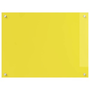 Gelbe vidaXL Küchenrückwand aus gehärtetem Glas, 80x60 cm.