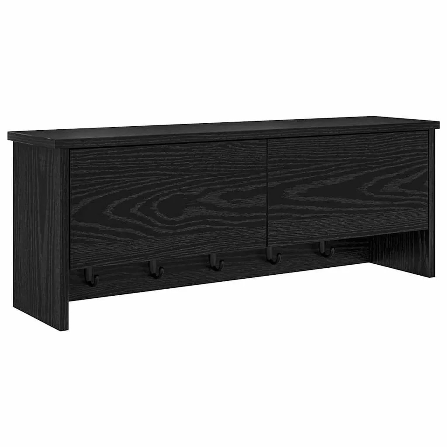 vidaXL Wandmontierter Nachttisch Schwarz Eichen-Optik 80 x 20 x 30 cm 874340