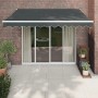 Elektrische Markise, anthrazit, 3,5x2,5 m, mit Kurbel. Ideal für Terrasse und Balkon.