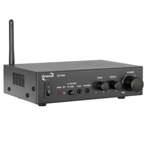 Dynavox CS-PA8 Mini-Verstärker Digital mit Bluetooth, schwarzes Gehäuse.