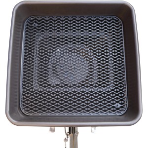 Texas Streuwagen CS6000S mit 58L Fassungsvermögen, Detailansicht des Behälters.