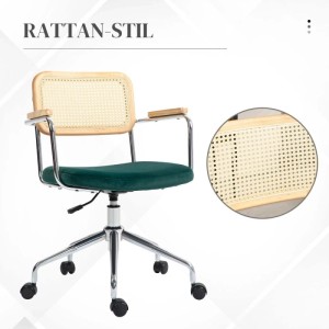 HOMCOM Bürostuhl in Rattanoptik