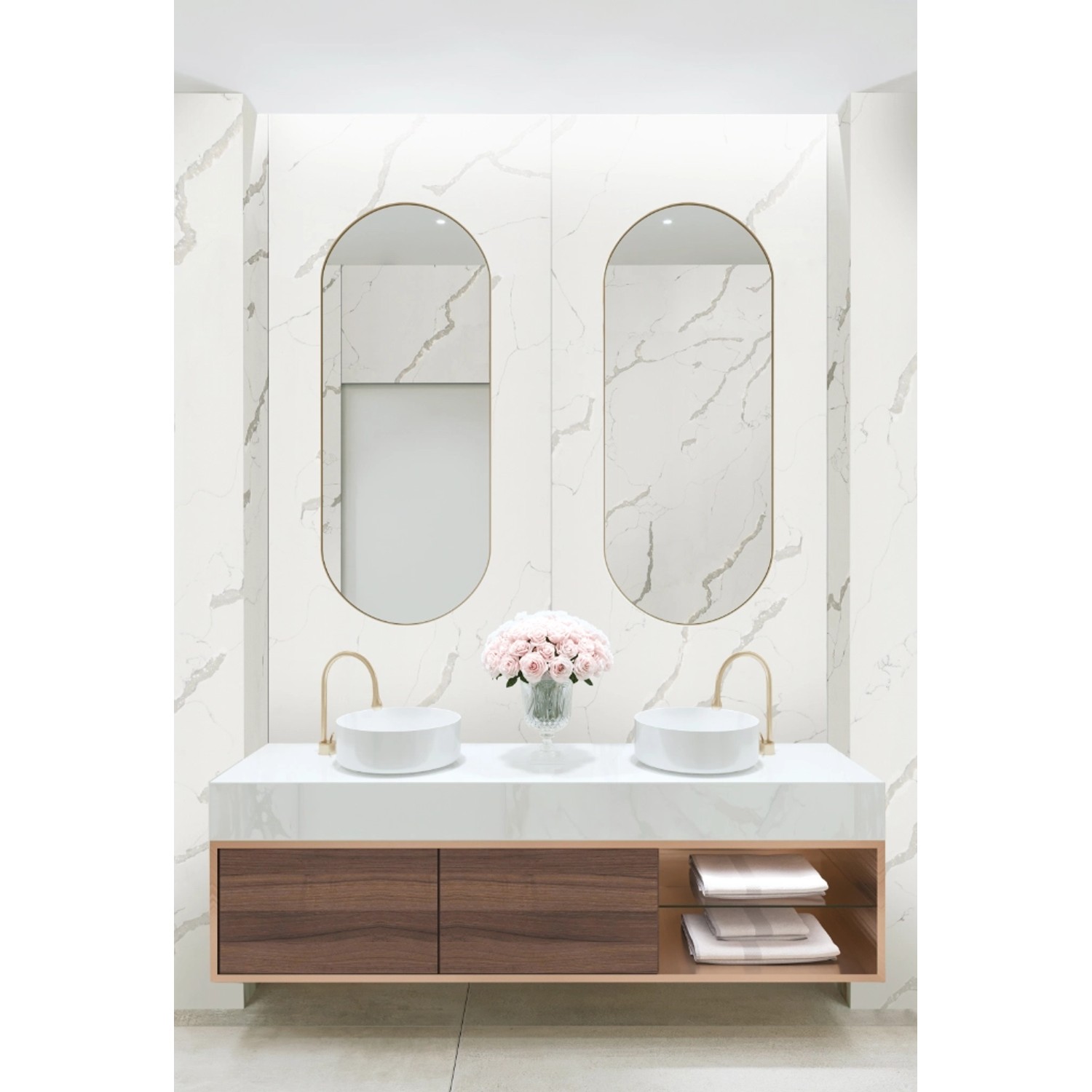Nordholm Paneel Splash Board Signature 2800 x 1230 x 4 mm Statuario Clean