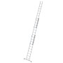 PROREGAL 3-teilige Sprossen-Schiebeleiter mit Traverse, 3x10 Sprossen, aus Aluminium.