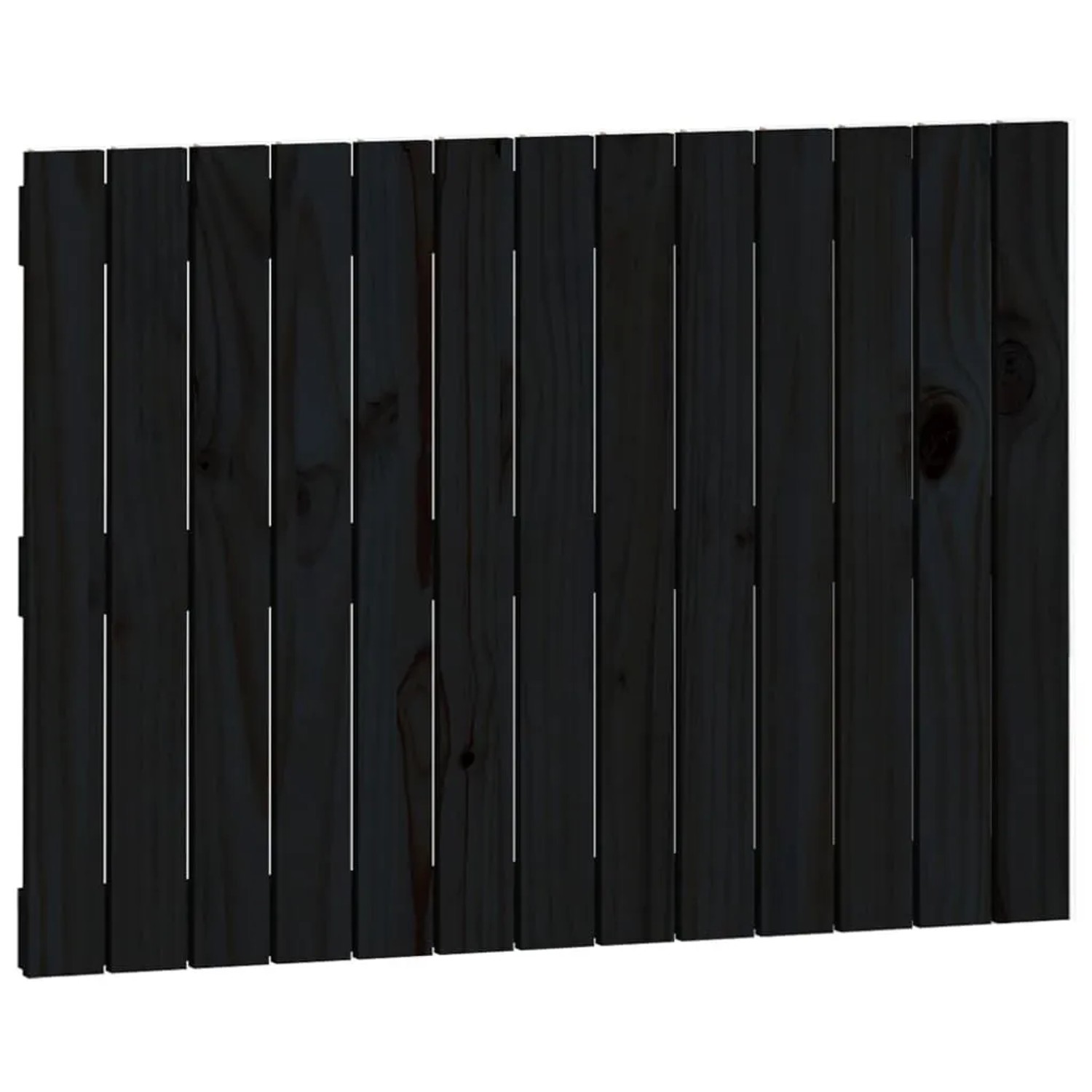 vidaXL Wand-Kopfteil Schwarz 82,5x3x60 cm Massivholz Kiefer 824857