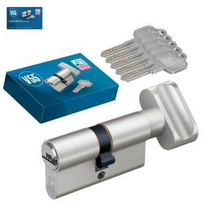 Basi V55 Profil-Knaufzylinder K35/30 mit 5 Schlüsseln, verschiedenschließend, für Türen.