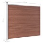 vidaXL Zaunelement Set, braun, 699x146cm, WPC Gartenzaun mit Holzmaserung und Aluminiumprofil.