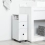 vidaXL Badschrank Schmal mit Rollen Weiß Holzwerkstoff 855232_3