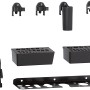 LUX Haken Set, 30-teilig für Lochwand: Haken, Halter und Ablagen für Werkzeug.