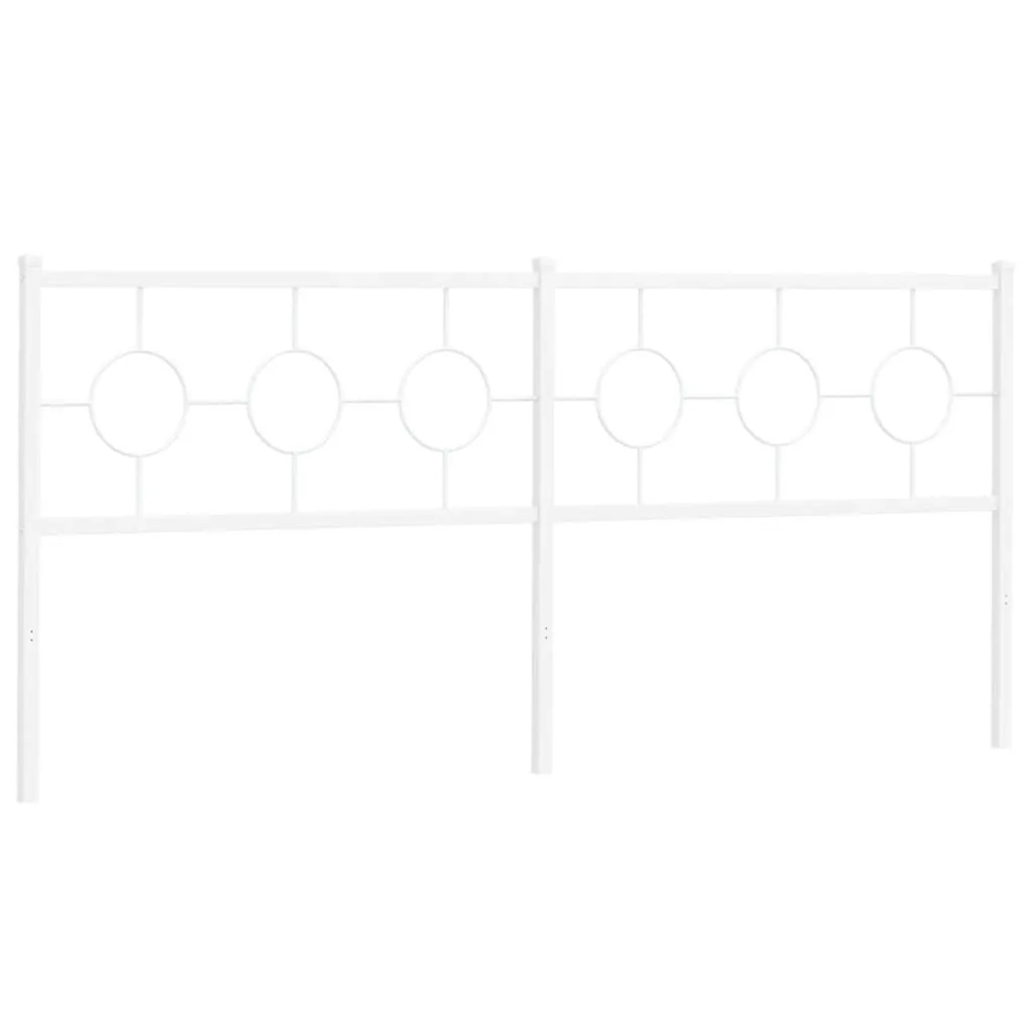 vidaXL Ersatz-Kopfteil Metall Weiß 193 cm 376312