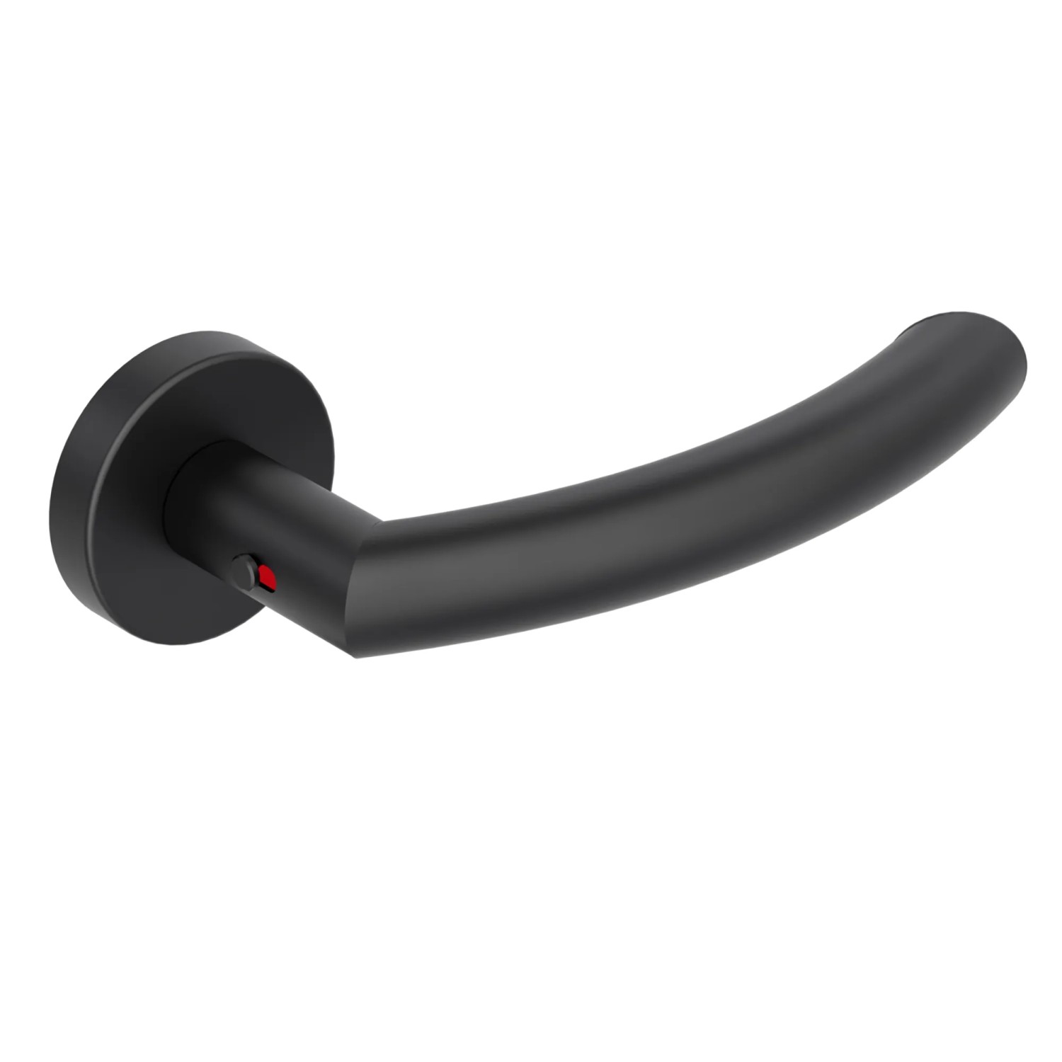 Schwarze Novadoors Türgriffgarnitur Nova Amico Smart2Lock für Innentüren, rechts.