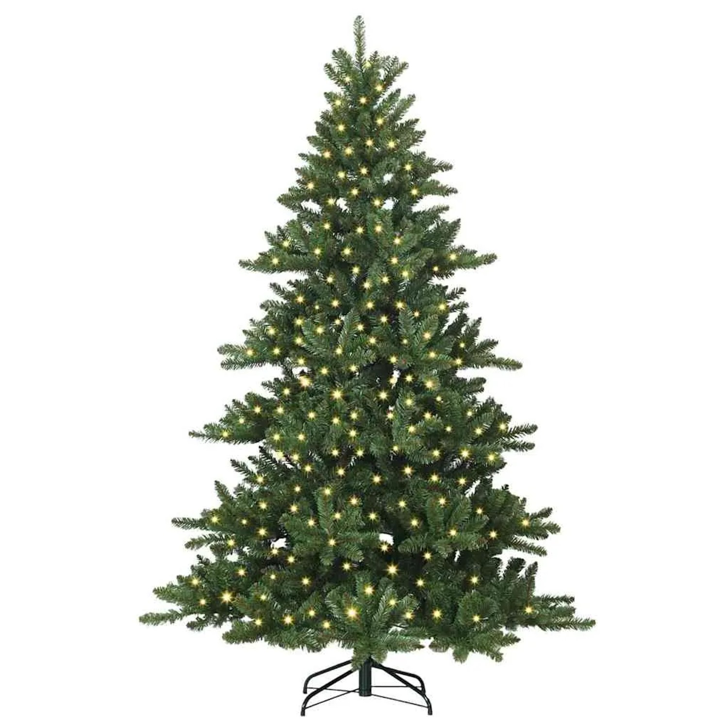 vidaXL Künstlicher Klappbarer Weihnachtsbaum mit 300 LEDs 240 cm PVC 3397688