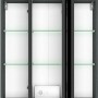 Offener Held Möbel Spiegelschrank Bari, 60 cm, Wotaneiche/Graphitgrau, mit LED-Lampe und Steckdose.
