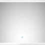 Rechteckiger Posseik LED-Lichtspiegel, 65x120 cm, mit Touch-Bedienung und neutralweißem Licht.