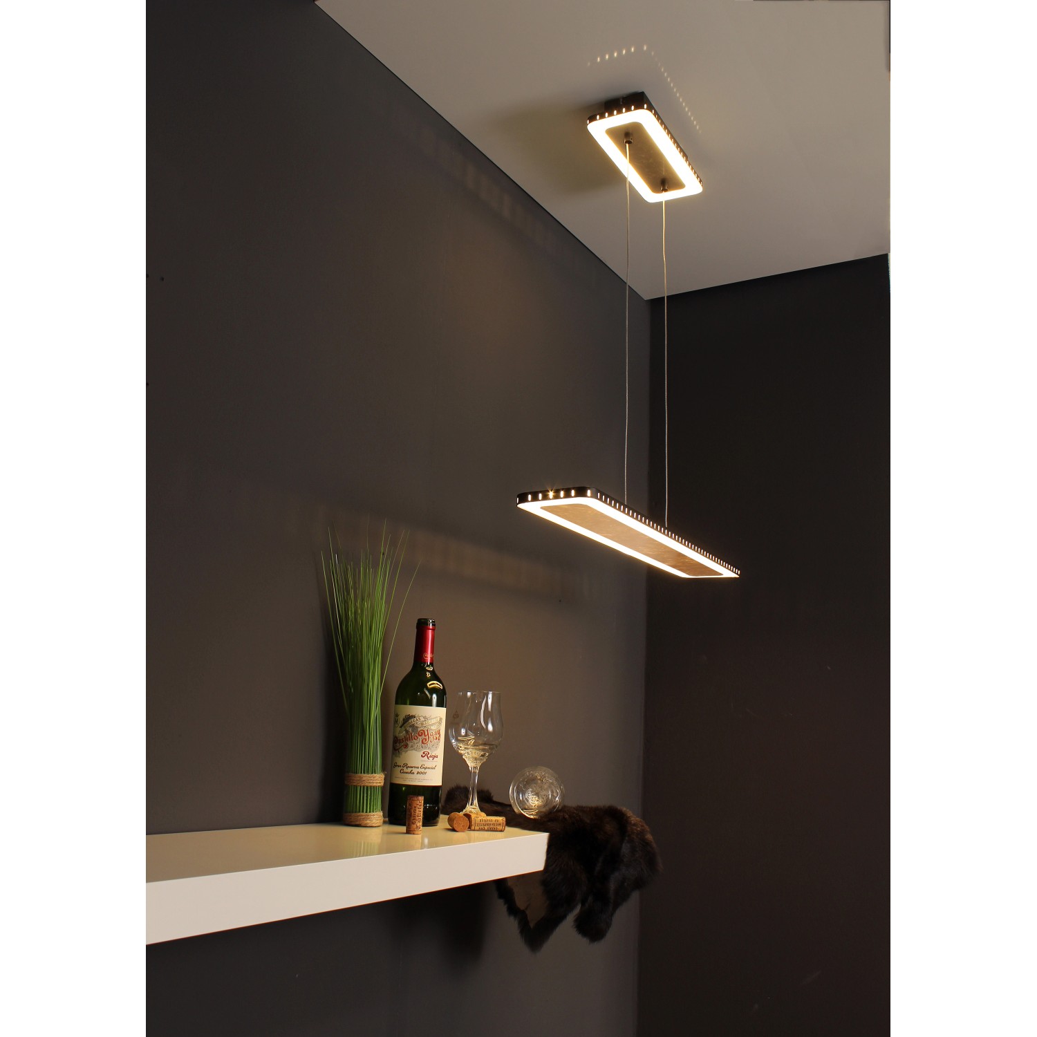 Luce Design LED-Pendelleuchte Solaris OBI Gold 1-flammig kaufen cm 70 bei cm x 12