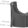 Graue Geka Schlauchbox K25 Wandhalterung mit Schrauben und Dübeln für Gartenschlauchwagen.
