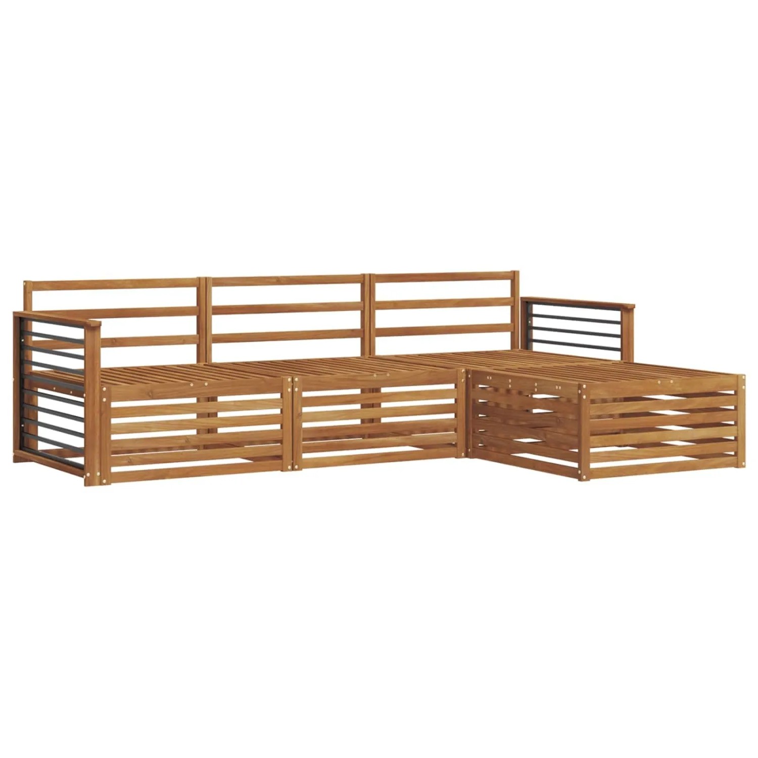 vidaXL Outdoor-Sofagarnitur 4-Tlg Natur 3373269