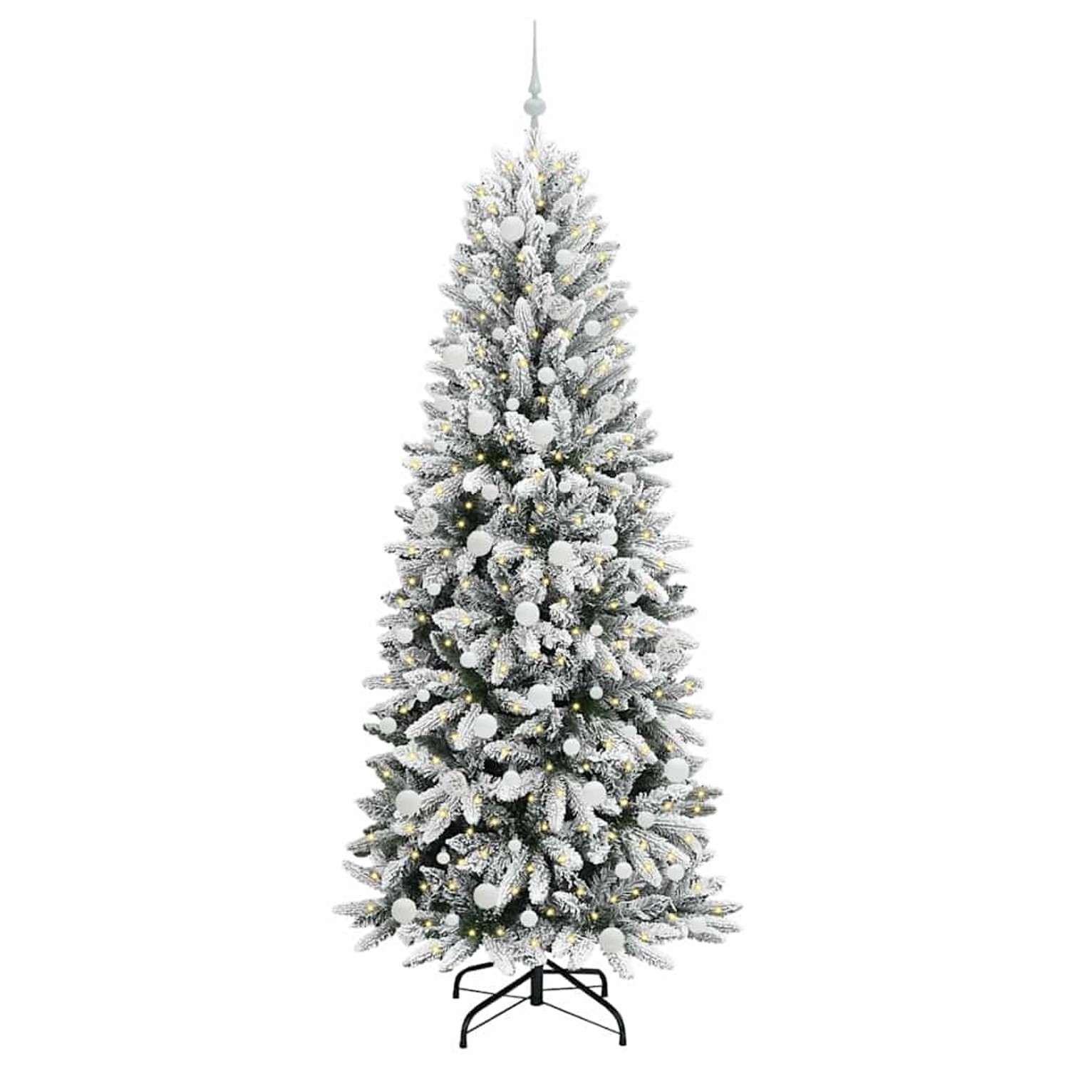 vidaXL Künstlicher Weihnachtsbaum mit 300 LEDs Weiß 78 x 78 x 210 cm 3396060