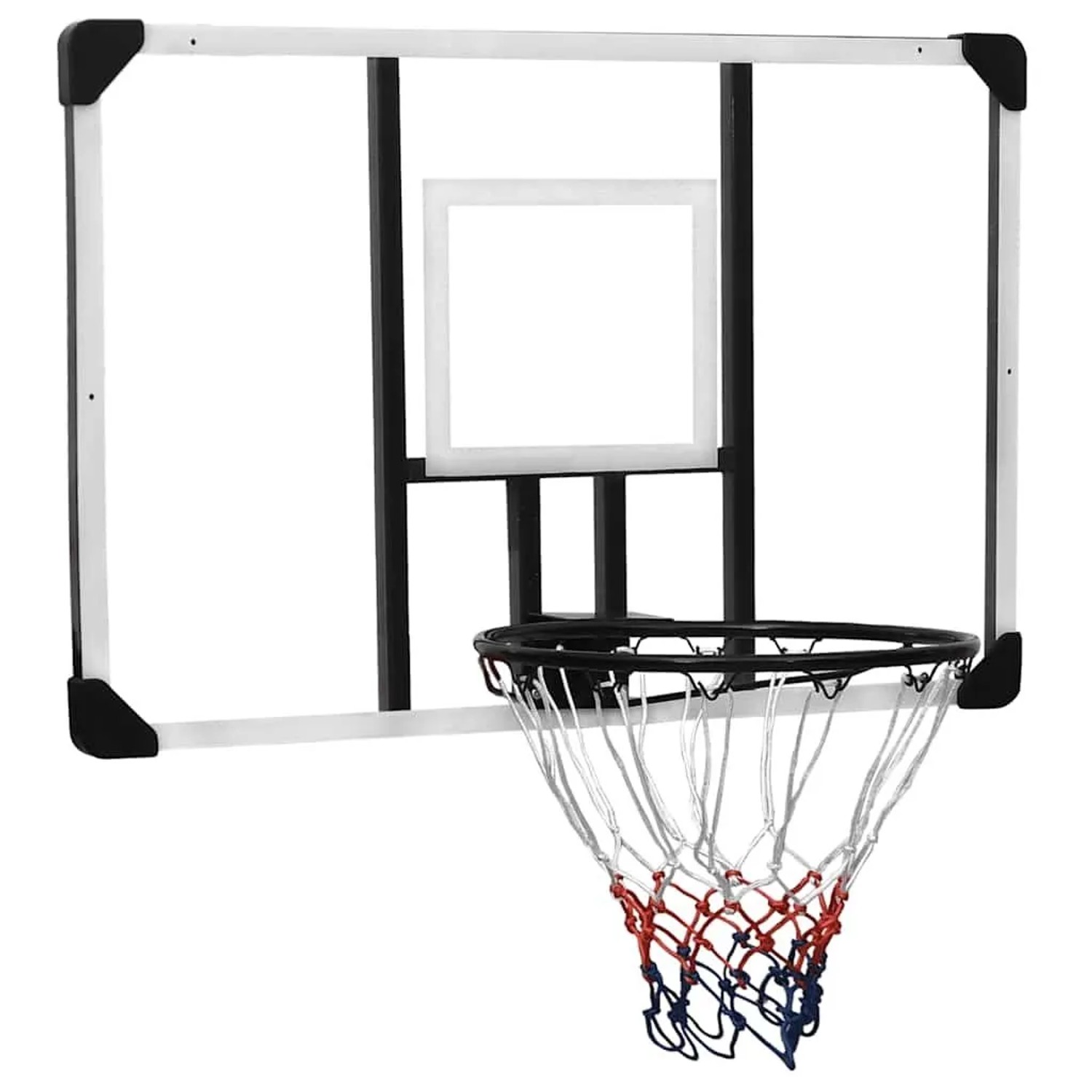 vidaXL Basketballkorb Transparent 106x69x3 cm Polycarbonat 93668