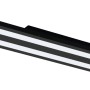 Moderne, längliche LED-Deckenleuchte Saliteras-Z von Eglo, 2-flammig in Schwarz und Weiß.