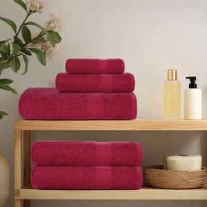 vidaXL Saunatücher 4 Stk Bordeauxrot 80x200cm 360 g/m² 100% Baumwolle 136744
