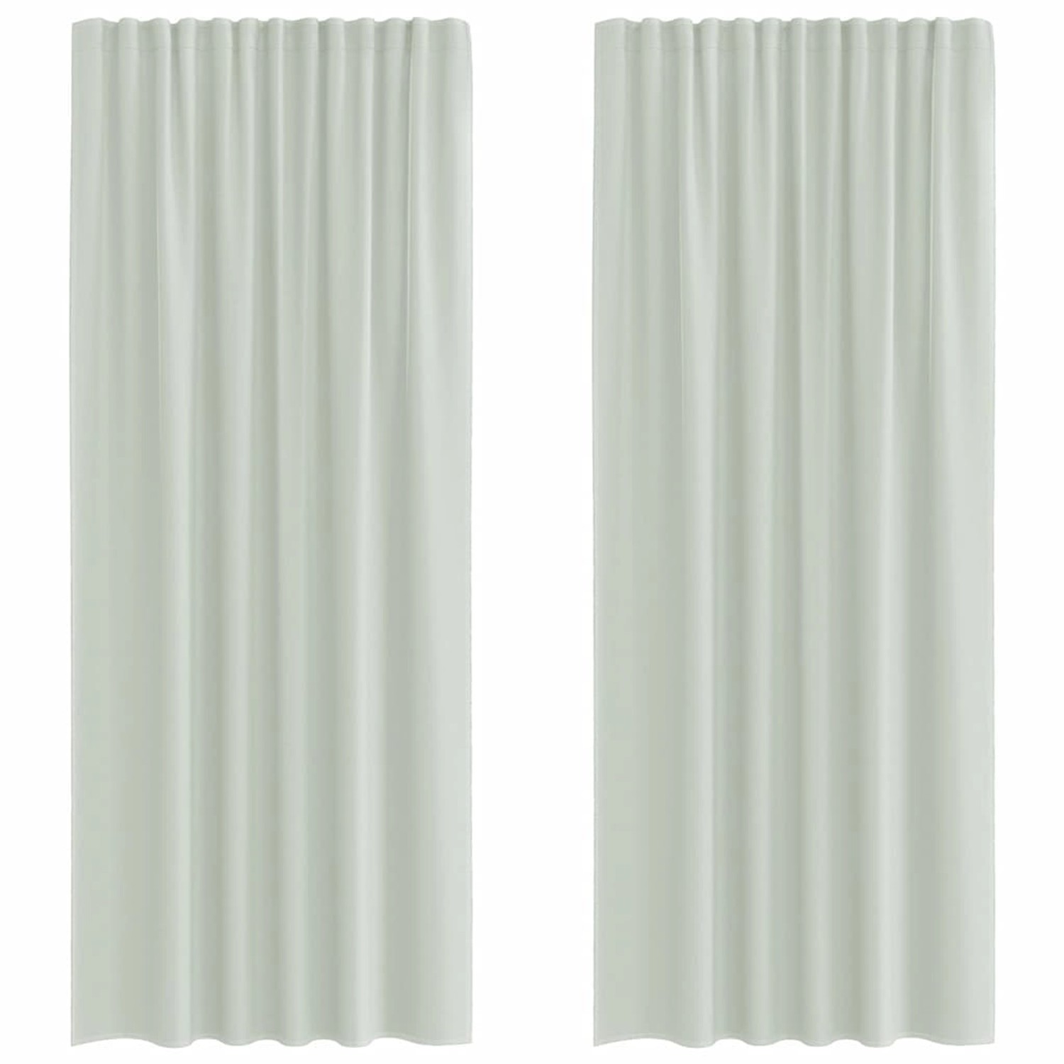 vidaXL Voile Vorhänge mit Stangentaschen 2 Stk Hellgrau 4102209 günstig online kaufen