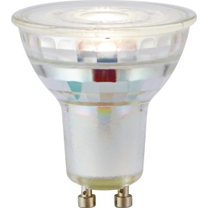 GU10 LED Leuchtmittel, 4W, warmweißes Licht für Wohnräume.