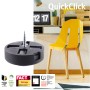 Wagner QuickClick Möbelgleiter 2in1, 12-teilig, schwarz-weiß, Ø 30mm, mit Schraube.