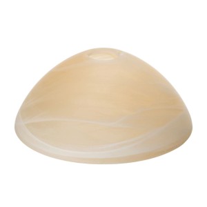 Orion Lightstyle Lampenschirm aus Glas, Alabaster Beige, Ø 25 cm. Rundes Design mit sanfter Marmorierung für weiches Licht.