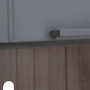 Detailaufnahme: Graues Gartenhaus Mambo für Outdoor Küche mit Griff.