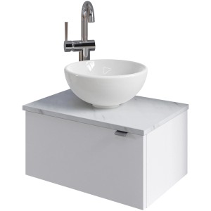 Pelipal Einzelwaschtisch 6915, 51 cm, Weiß, mit Softclose. Waschbecken und Unterschrank Kombination.