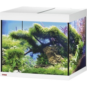 Eheim VivalineLED 150 Aquarium-Komplettset, weiß, 150 Liter, mit Abdeckung und Bepflanzung.