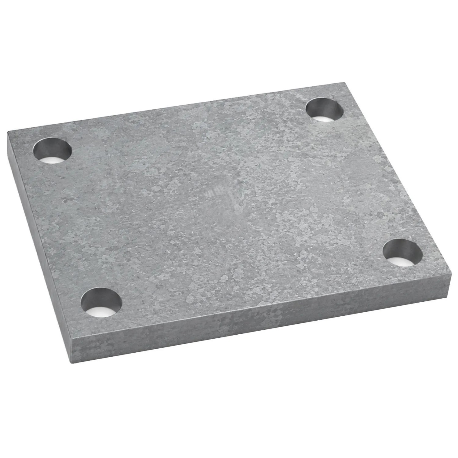 SOTECH Anschweißplatte 100 x 80 x 8 mm Stahl Q235 Schwarz Unbehandelt 4 Befestigungslöcher Ø11 mm