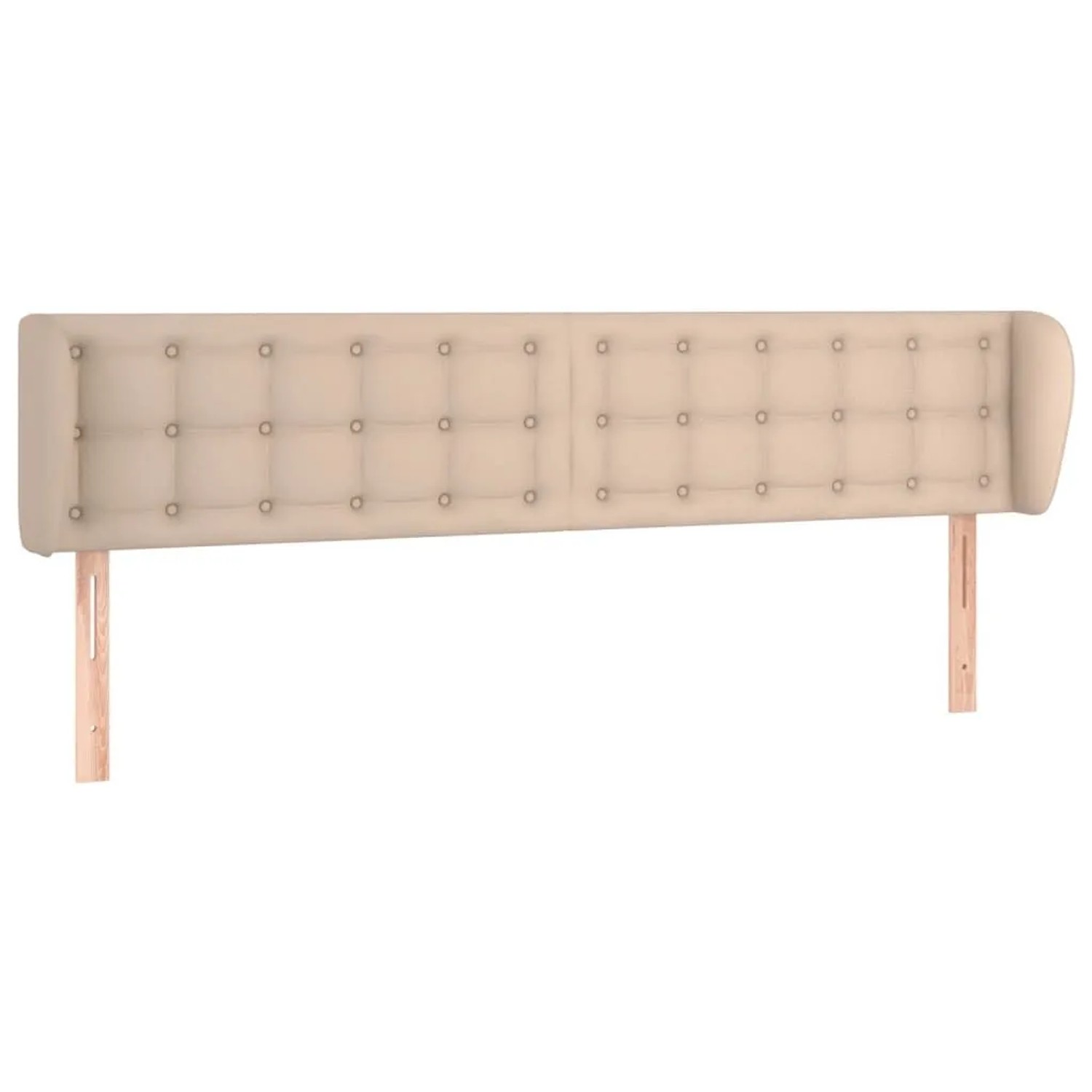 vidaXL Kopfteil mit Ohren Cappuccino-Braun 183x23x78/88 cm Kunstleder 3117251