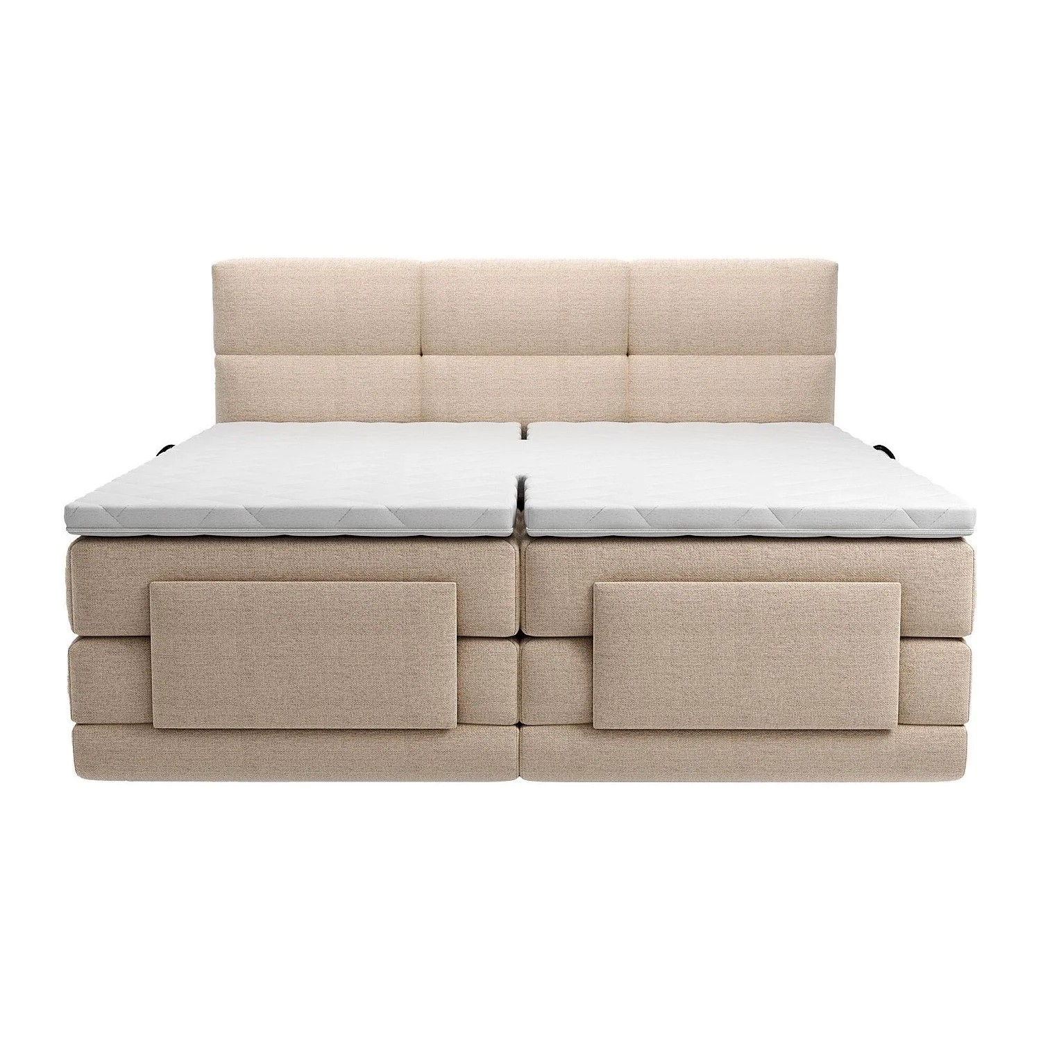 Vente-unique Boxspringbett Lodi Beige 215 cm