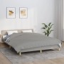 Graue vidaXL Gewichtsdecke (200x220 cm, 13 kg) auf einem Bett. Ideal für besseren Schlaf.