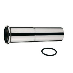 Verchromtes Kirchhoff Verlängerungsrohr, 32x125mm, mit O-Ring für Siphonverlängerung.