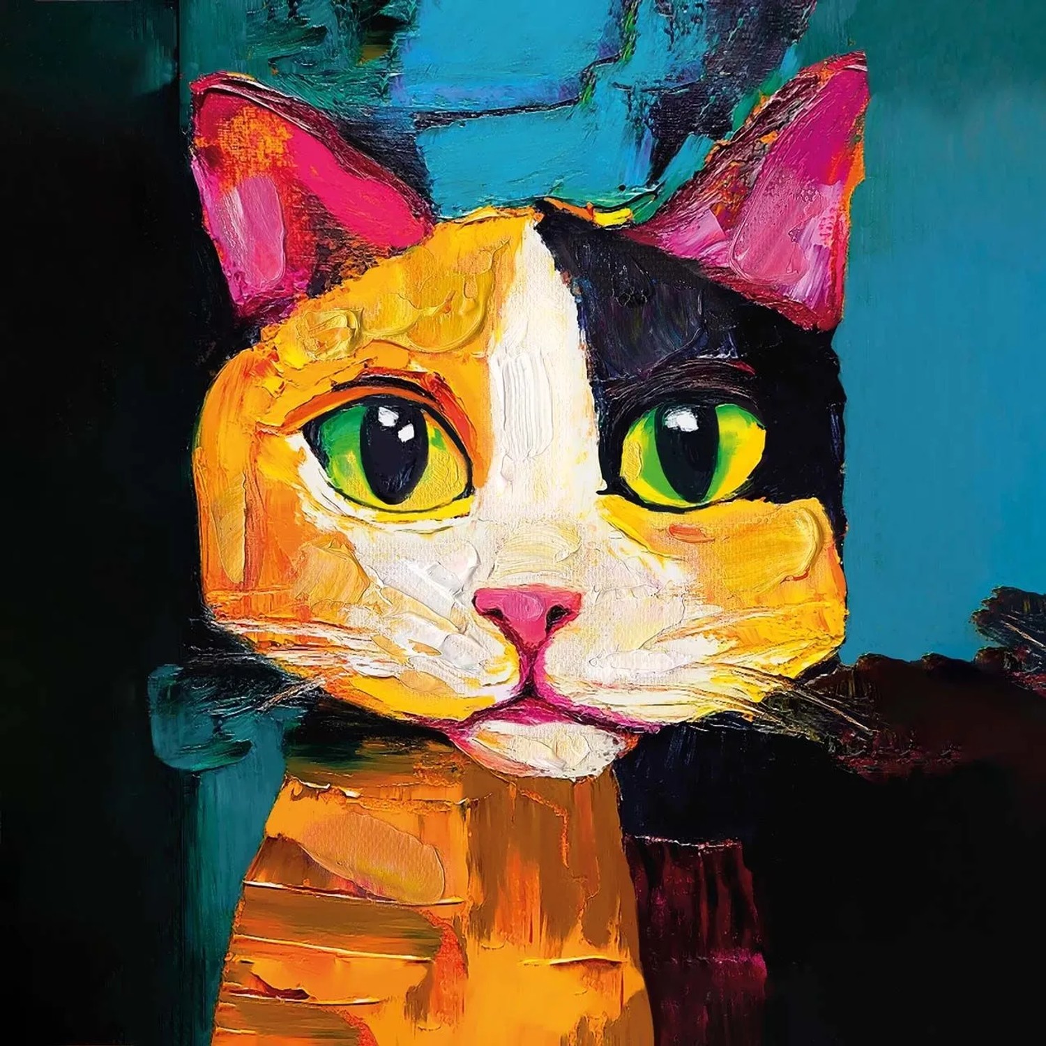 Art Universe Leinwandbild Kitty 40 x 40 cm