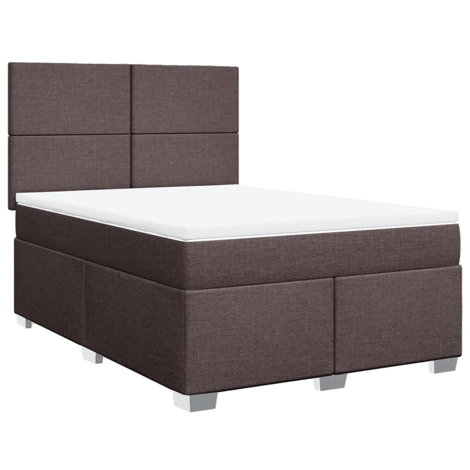 vidaXL Boxspringbett mit Matratze Dunkelbraun 160x200 cm Stoff2103971 günstig online kaufen