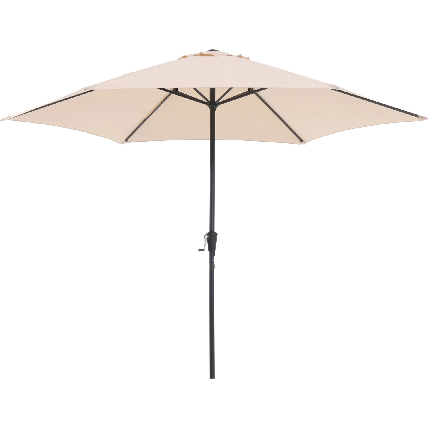 Marktschirm Honolulu Ø 300 cm Beige mit Kurbel günstig online kaufen