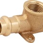 Rotguss Press-Wandscheibe 15 mm x 18,6 mm (Rp 1/2) für Kupferrohr-Installationen.