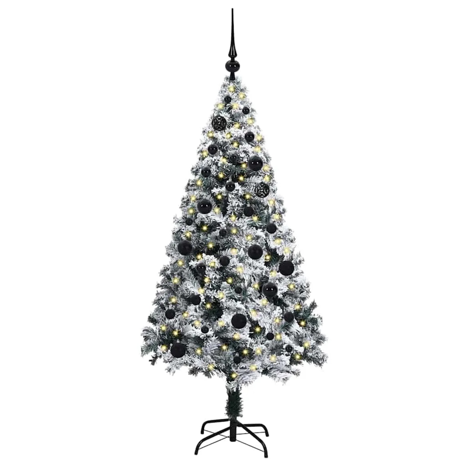 vidaXL Künstlicher Weihnachtsbaum mit 150 LEDs mit Ständer Grün 150 cm 3396950