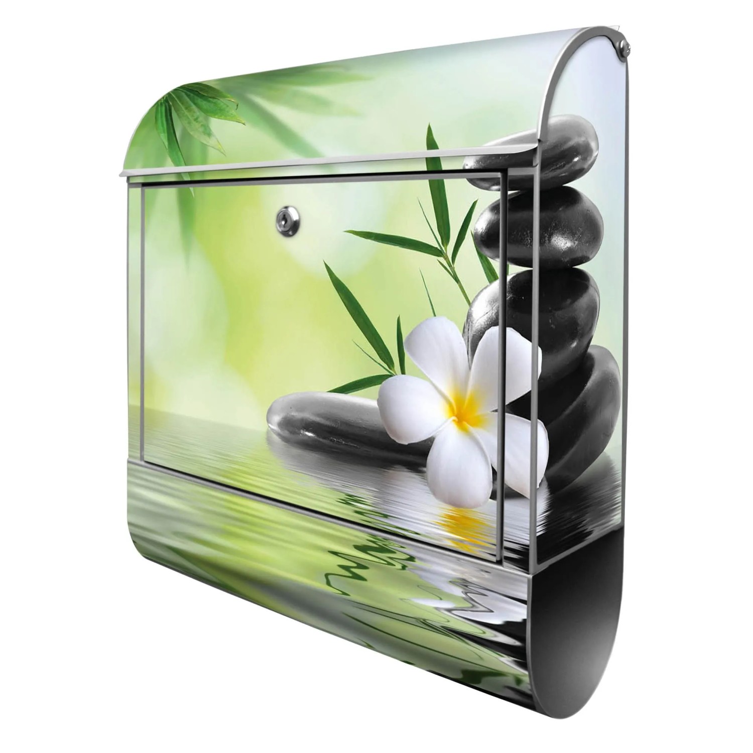 Banjado Design Briefkasten Silber Pulverbeschichtet 39x47x14cm 2 Schlüssel günstig online kaufen