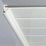 Weißes Grosfillex Hohlkehlprofil (8-10 mm) für Wand- und Deckenpaneele, klippbar.