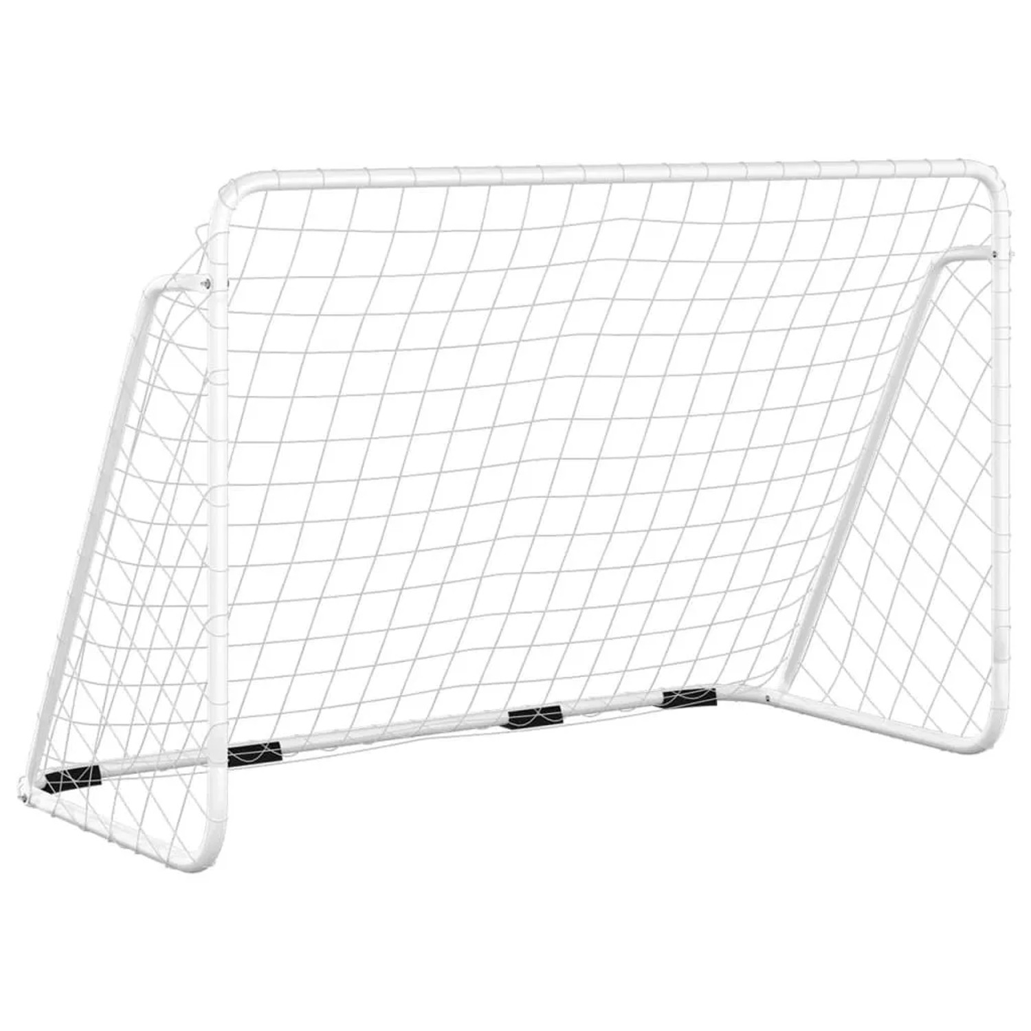 vidaXL Fußballtor mit Netz Weiß 180x90x120 cm Stahl 93370