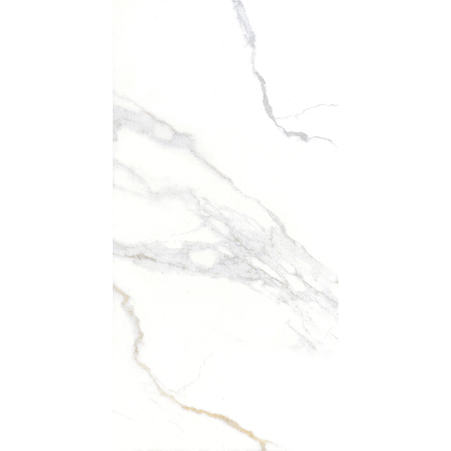 Feinsteinzeug Bodenfliese Marmore Carrara, 30x60 cm, in edler Marmor Optik.